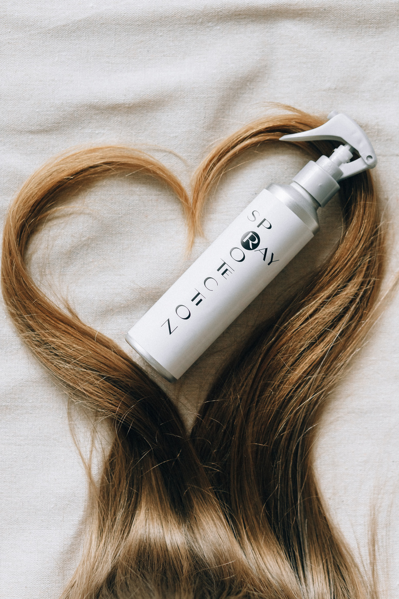 Hair Spray on Top of a Hair